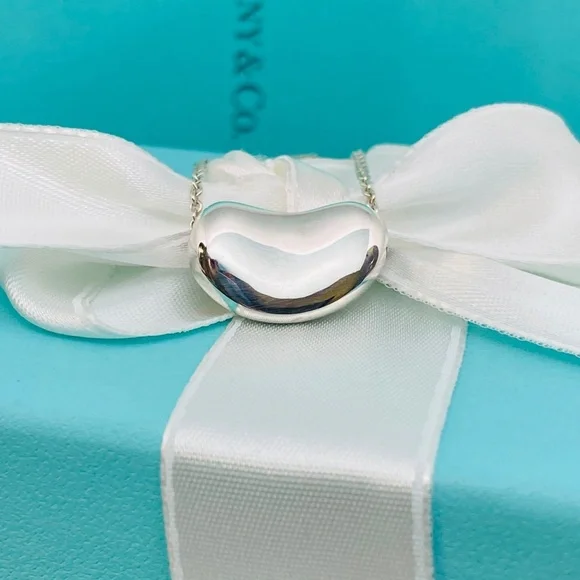 Tiffany & Co large Elsa Peretti bean 11 grams 925 silver vintage authentication - Picture 1 of 9